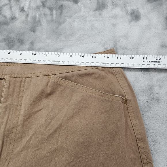 Gloria Vanderbilt Pants Womens 14 Tan Khaki High Rise Straight Leg Chino Stretch - Picture 9 of 13